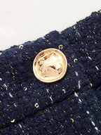 Mini Falda Tweed con Lentejuelas