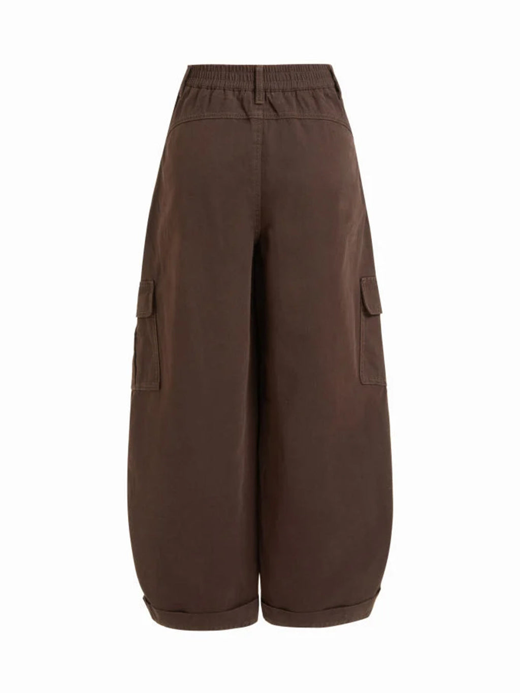 Espalda Cintura Elástica Balloon Cargo Jeans