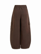 Espalda Cintura Elástica Balloon Cargo Jeans