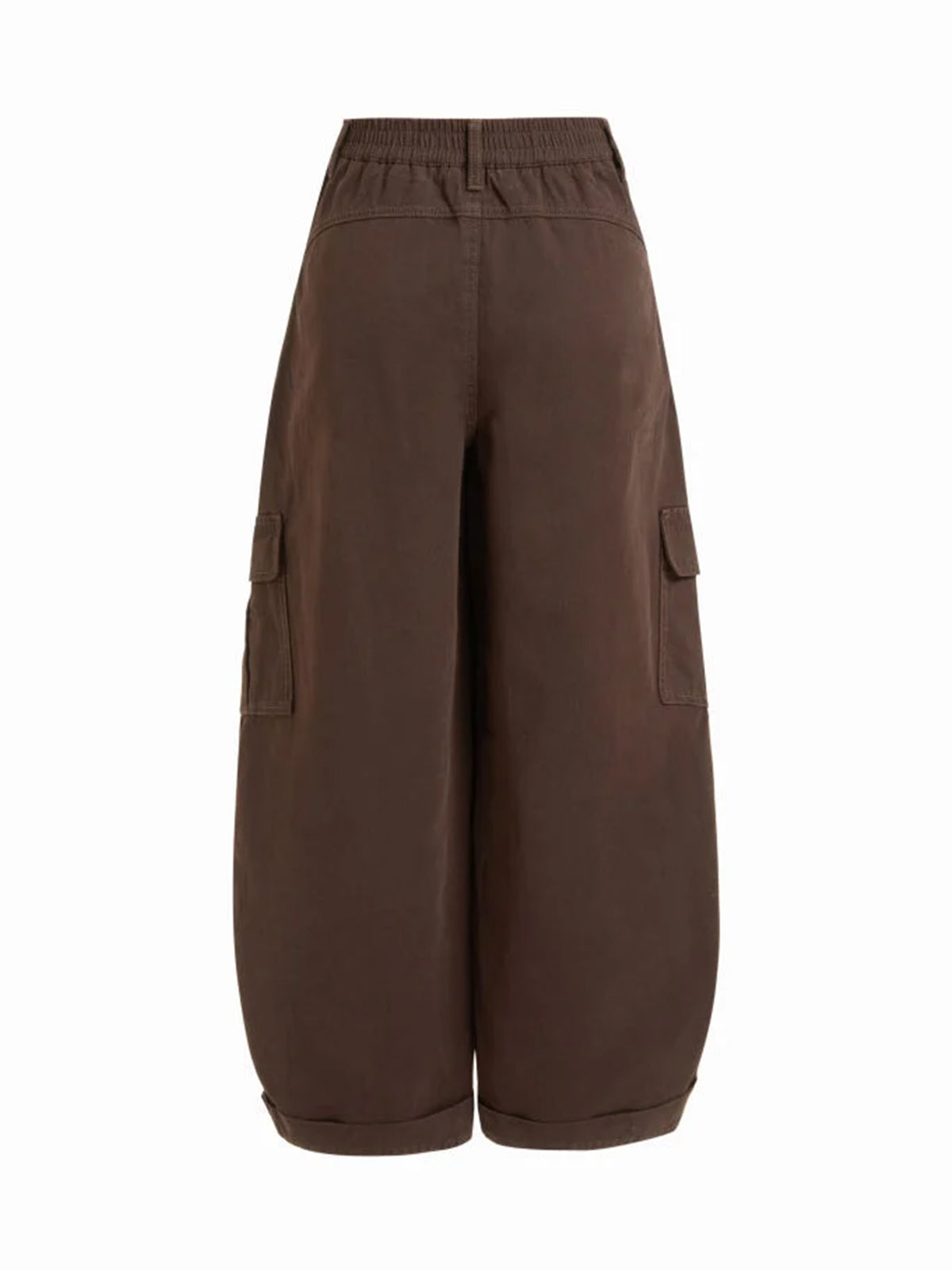 Espalda Cintura Elástica Balloon Cargo Jeans