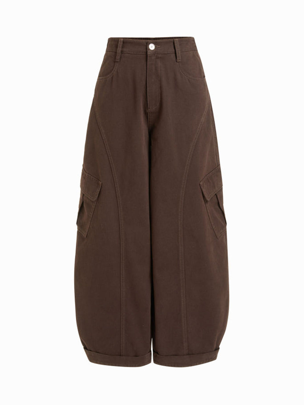 Espalda Cintura Elástica Balloon Cargo Jeans
