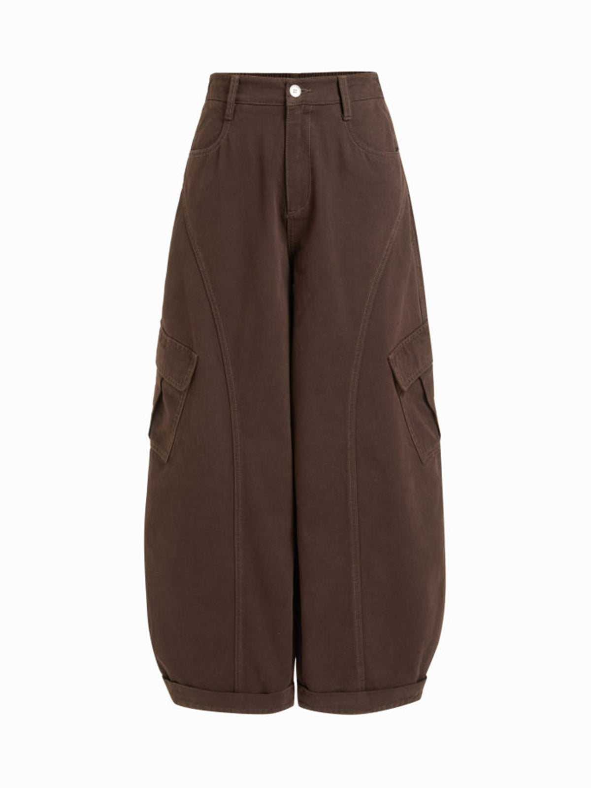 Espalda Cintura Elástica Balloon Cargo Jeans