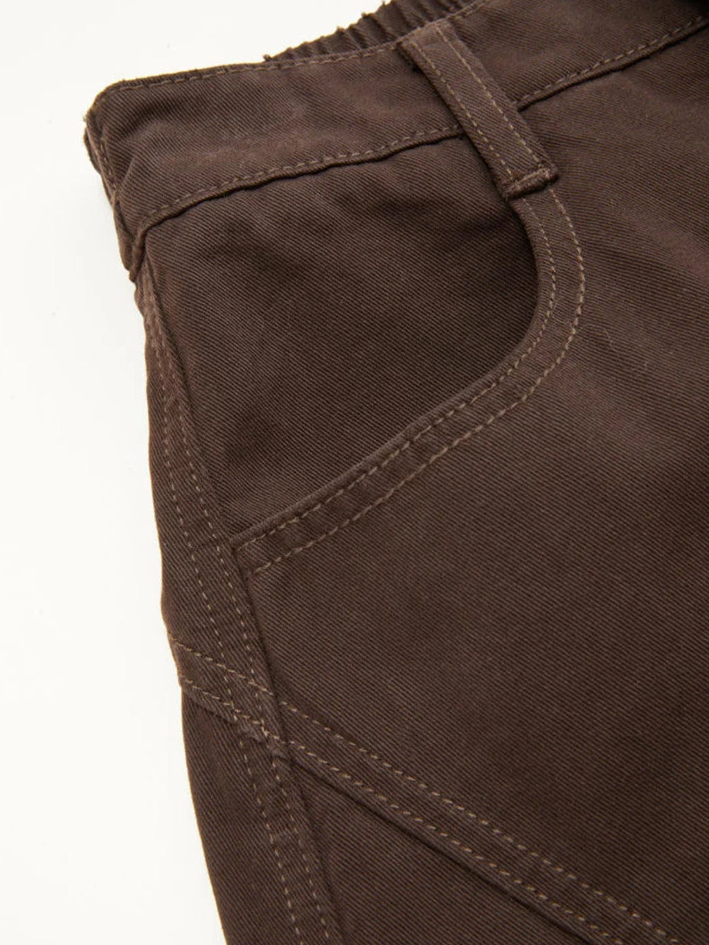 Espalda Cintura Elástica Balloon Cargo Jeans