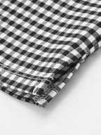 Gingham Split bajo Capri Pantalón