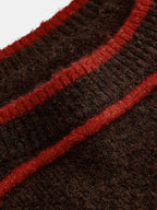 Contraste Stitch Cuello Redondo Punto jersey