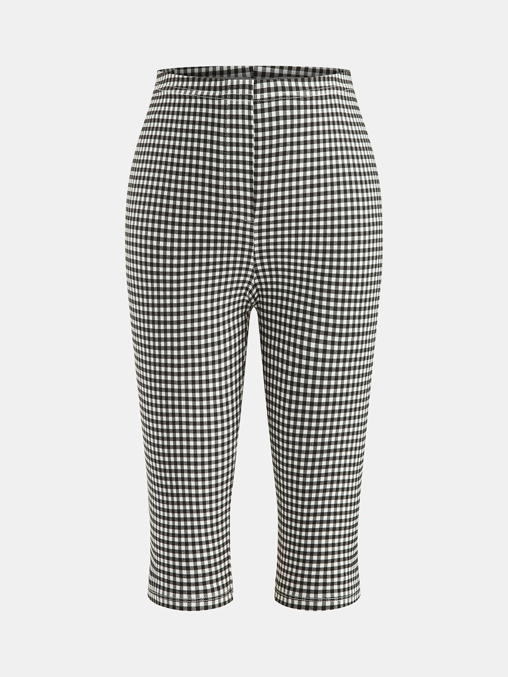 Gingham Split bajo Capri Pantalón
