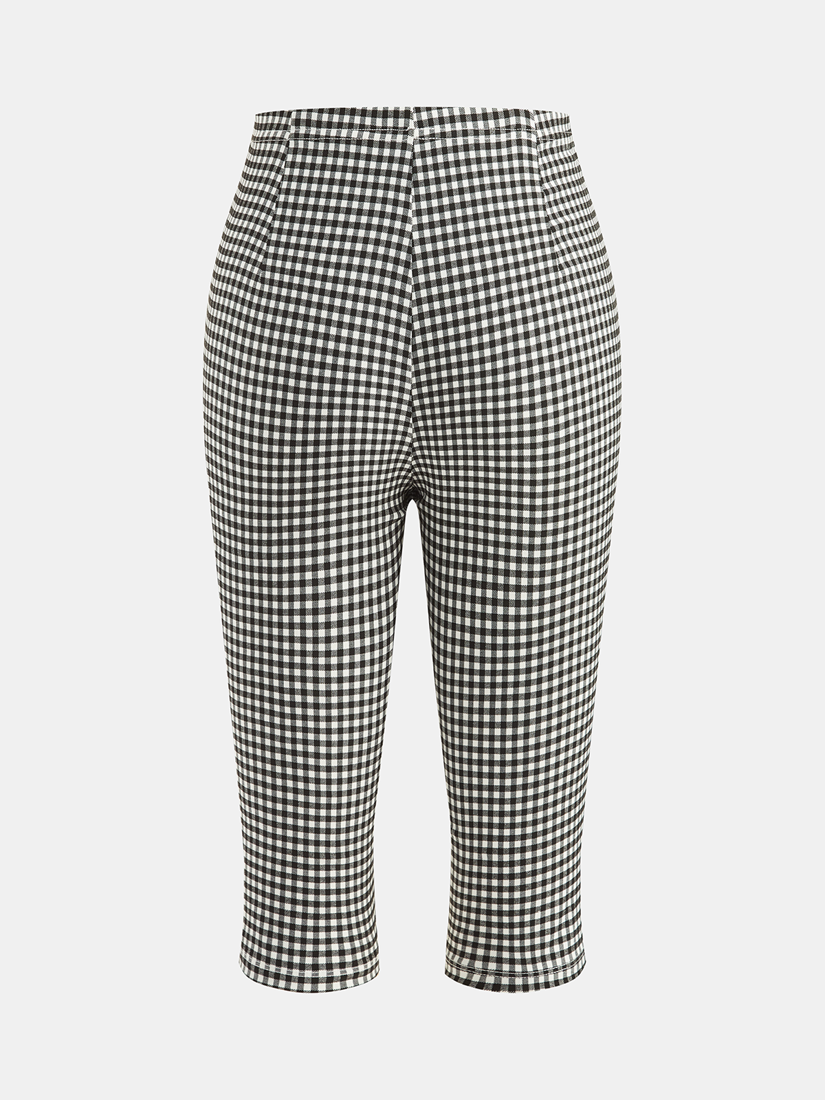 Gingham Split bajo Capri Pantalón