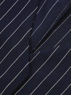 Pinstripe Lazo-Tie Blazer mini Falda Dos Piezas Set