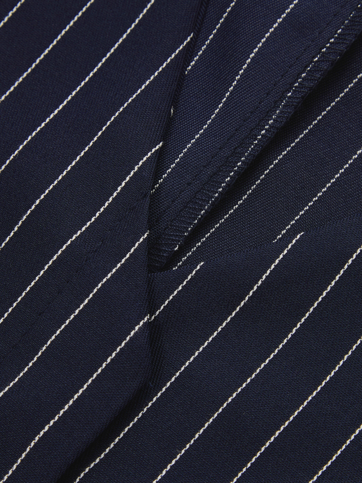 Pinstripe Lazo-Tie Blazer mini Falda Dos Piezas Set