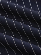 Pinstripe Lazo-Tie Blazer mini Falda Dos Piezas Set