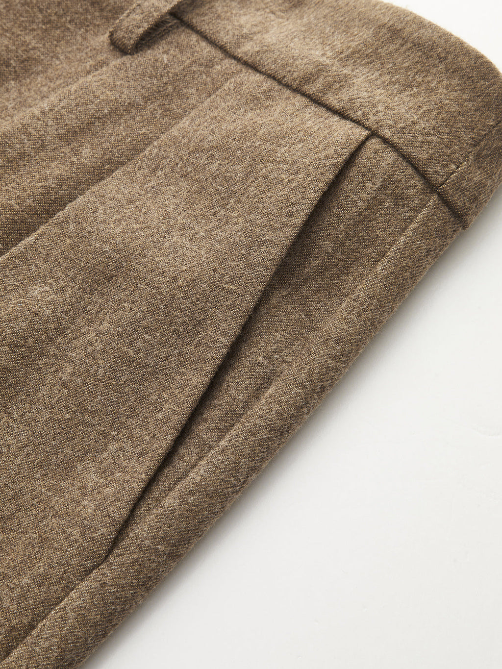 Plisado Tailored Pierna Ancha Pantalón