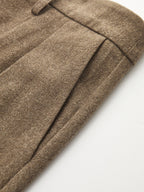 Plisado Tailored Pierna Ancha Pantalón