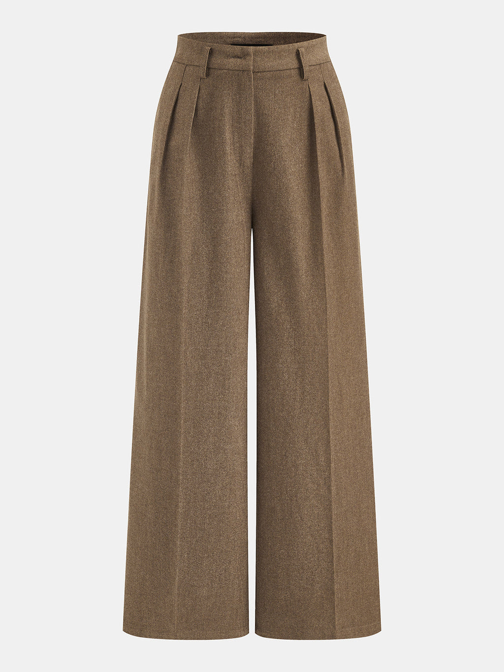 Plisado Tailored Pierna Ancha Pantalón