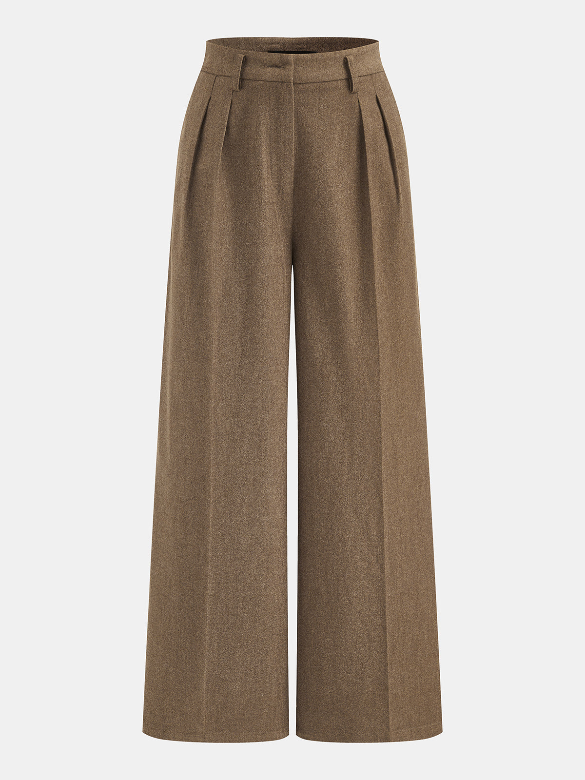 Plisado Tailored Pierna Ancha Pantalón