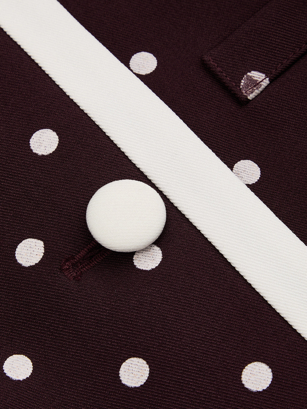 Polka-Dot Contraste-ribete Chaqueta mini Falda Set