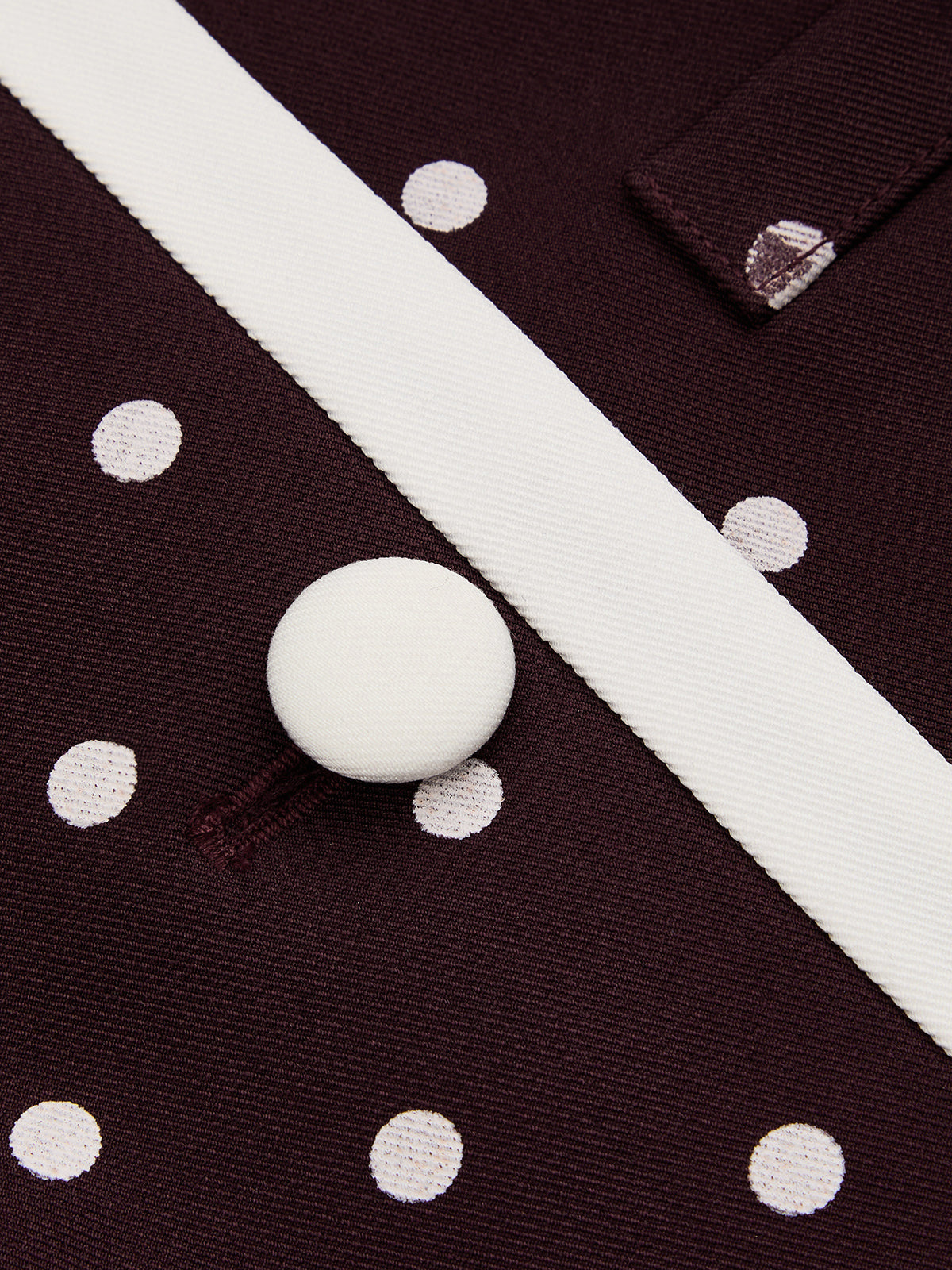 Polka-Dot Contraste-ribete Chaqueta mini Falda Set