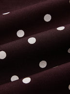 Polka-Dot Contraste-ribete Chaqueta mini Falda Set