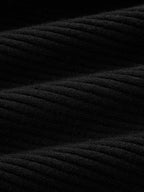 Ribete en Contraste Ribbed Punto Entallado Vestido
