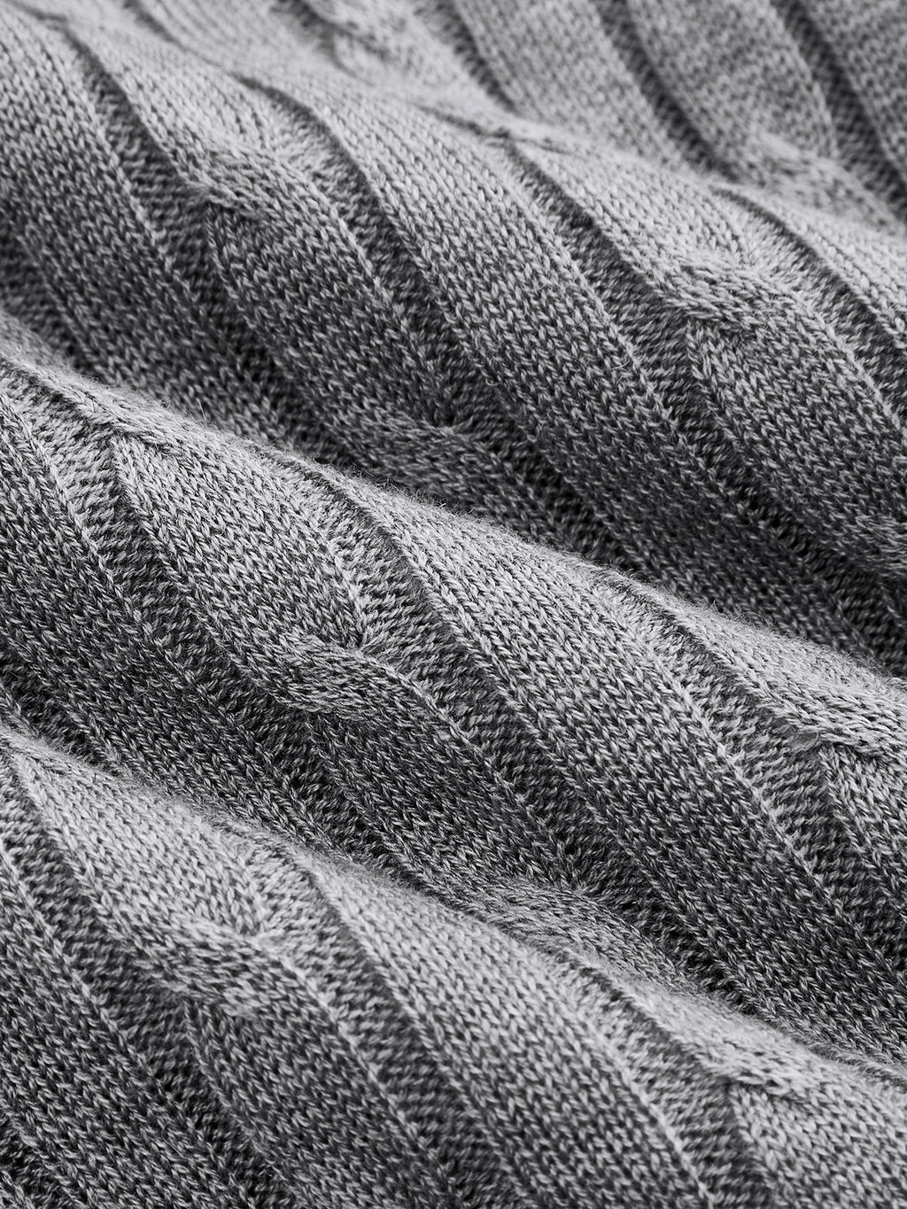 Faux Dos Piezas Mezcla de Lana Cable Punto Top