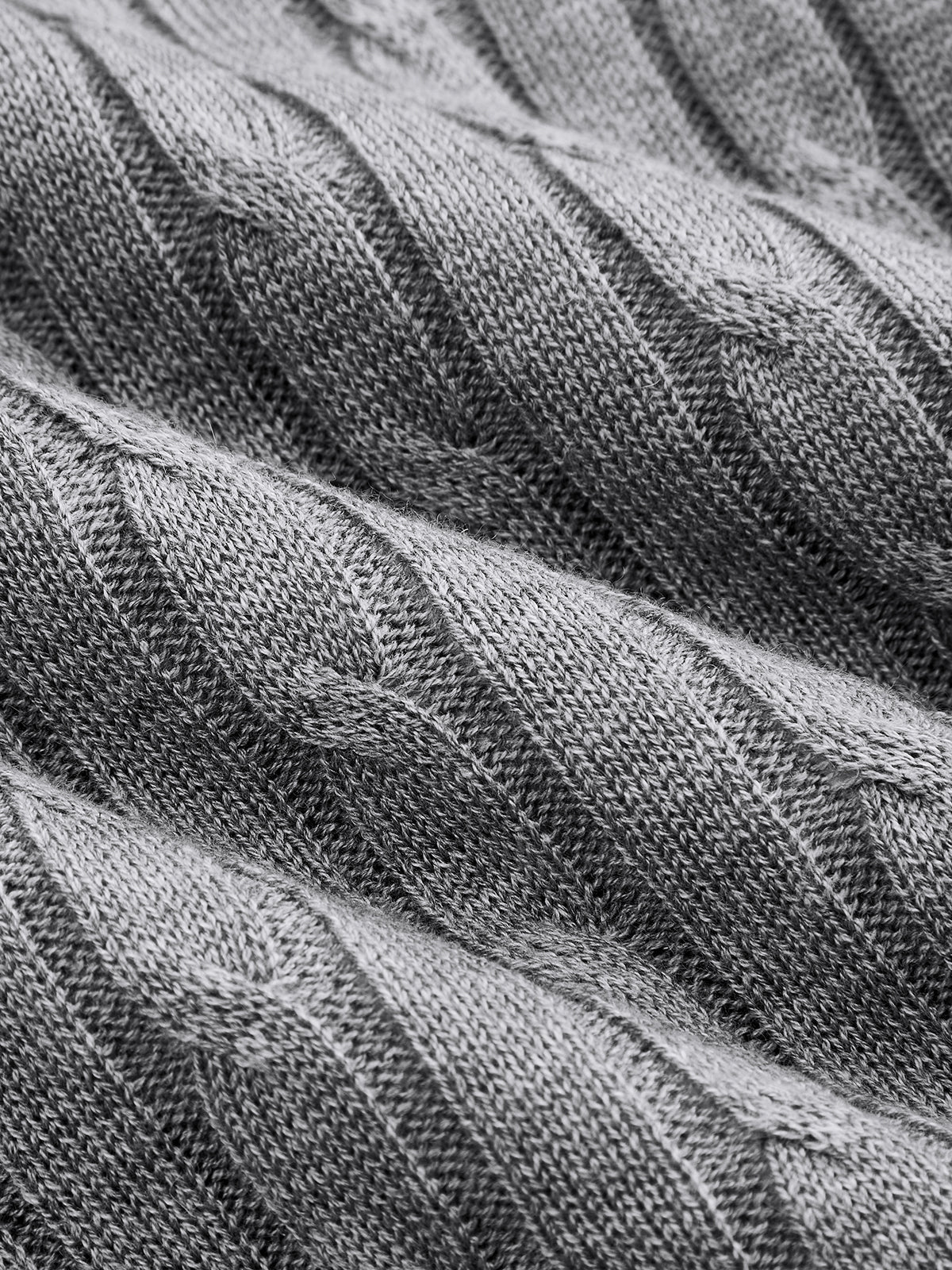 Faux Dos Piezas Mezcla de Lana Cable Punto Top