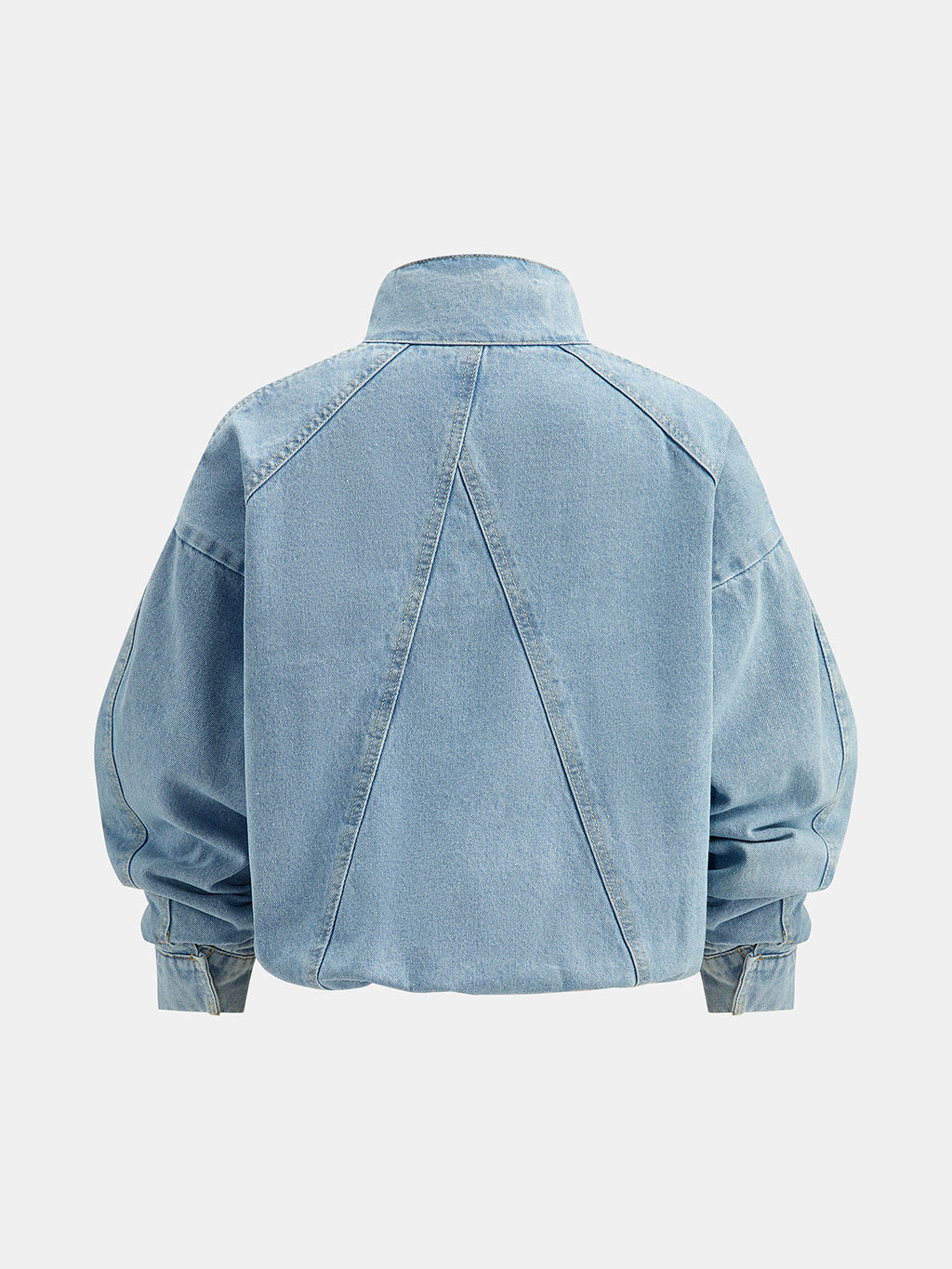Drawstring bajo Denim Chaqueta