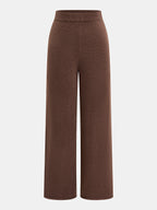 Tie frontal Punto Cárdigan Pierna Ancha Pantalón Set