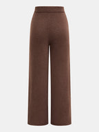 Tie frontal Punto Cárdigan Pierna Ancha Pantalón Set