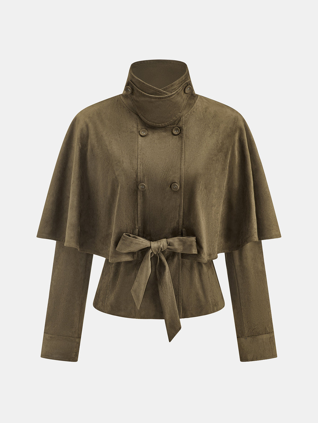 Lazo cintura Capa-Design Faux Ante Chaqueta