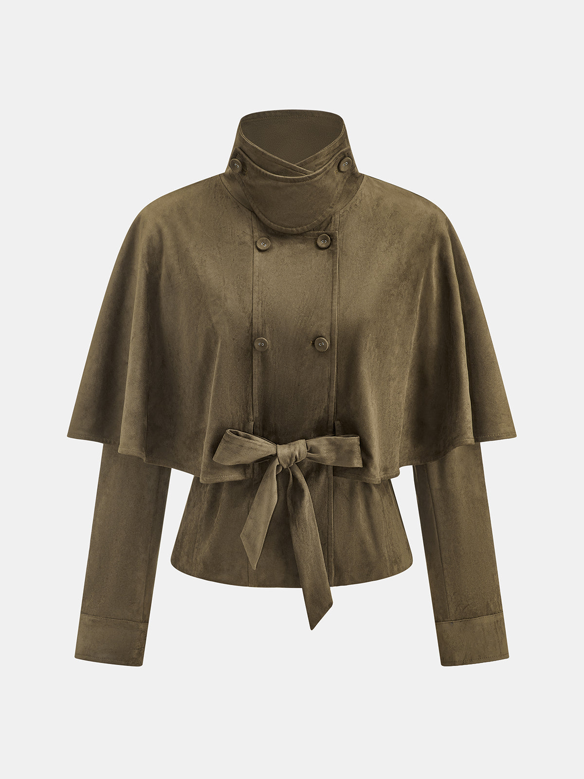 Lazo cintura Capa-Design Faux Ante Chaqueta