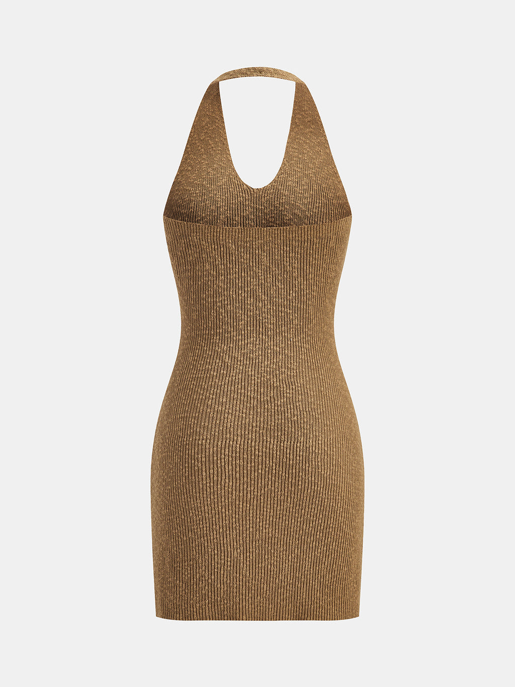 Manga Larga Twisted Punto Top & Halter Minivestido Set
