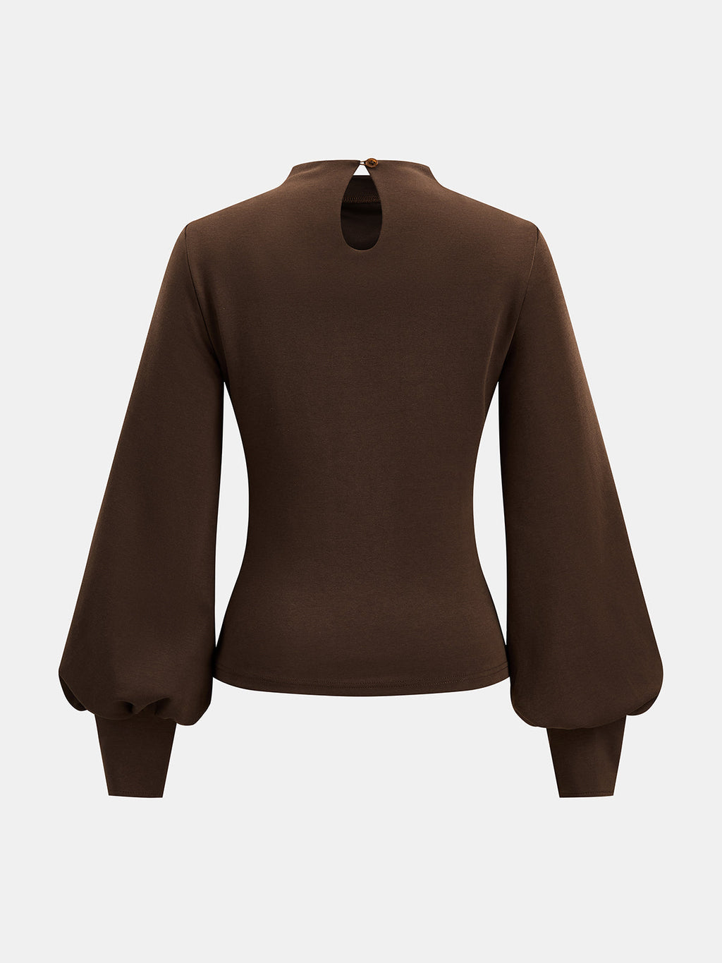 Stretch Drapeado Lantern manga Blusa