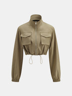 Cropped Chaqueta midi Falda Cargo Co-ord Set