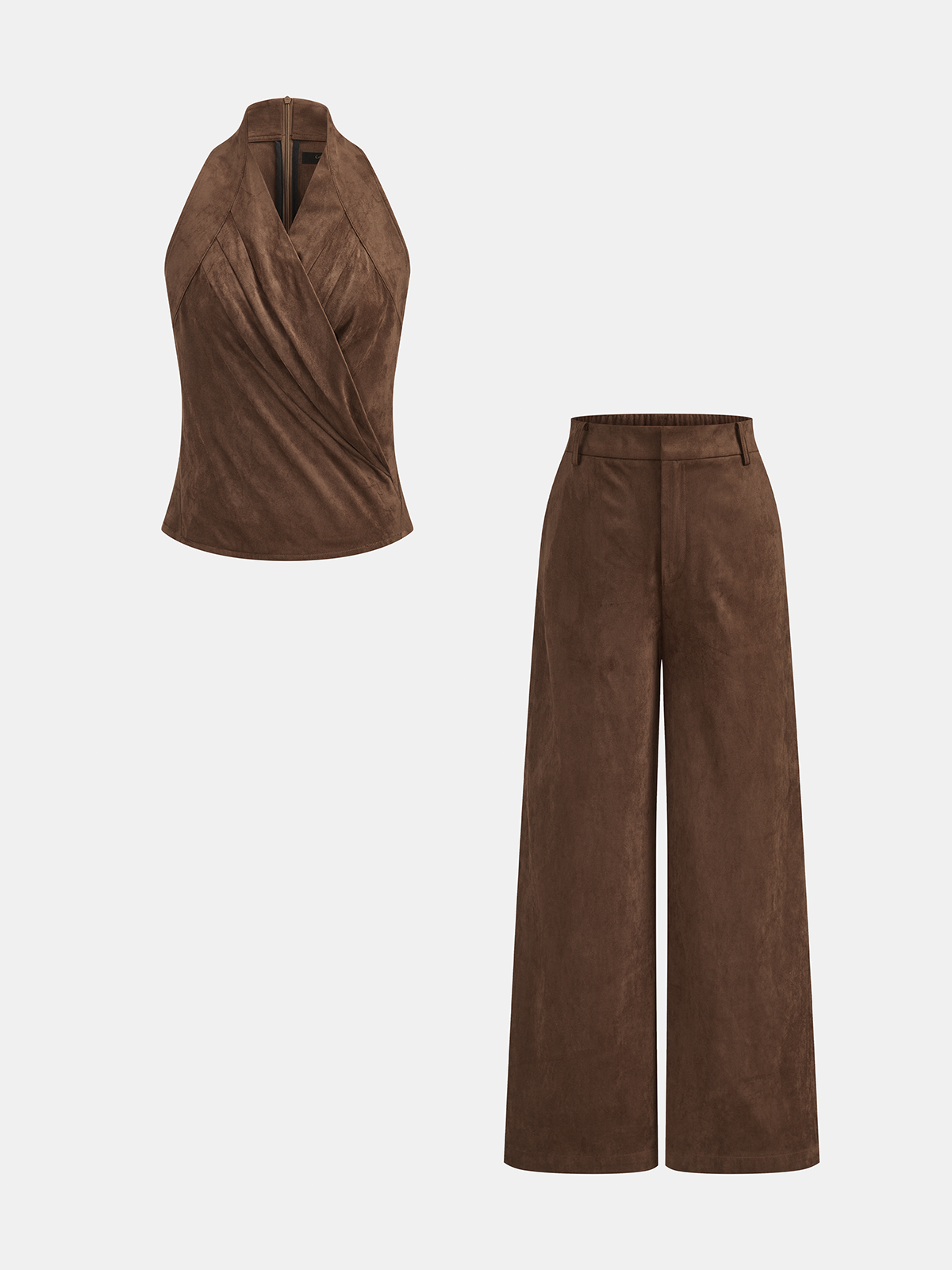 Faux-Ante Dos Piezas Pantalón Set