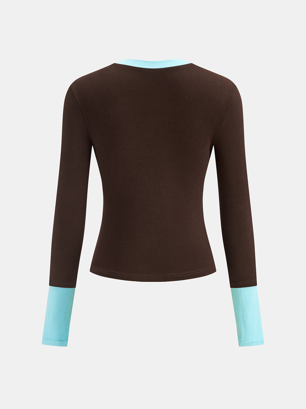 Bloques de color Cuff Henley Slim Fit Tee
