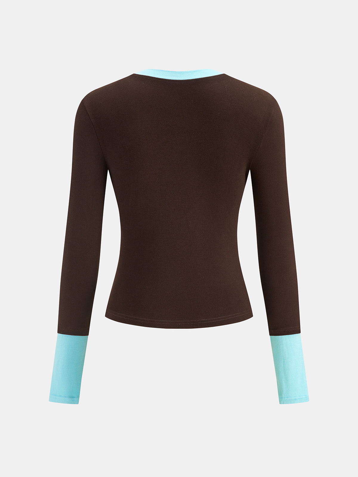 Bloques de color Cuff Henley Slim Fit Tee