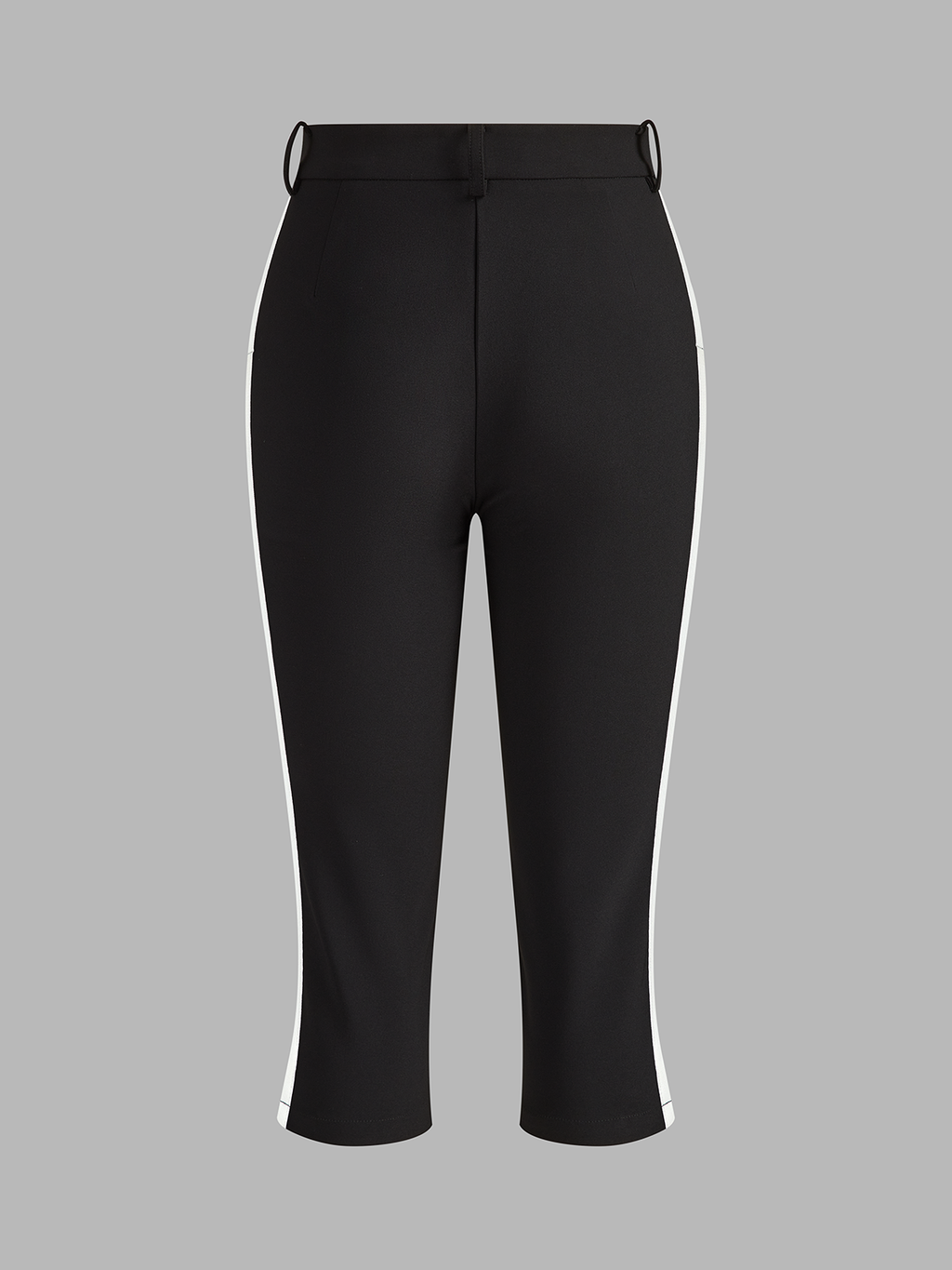 Slit bajo Side Rayas Capri Pantalón