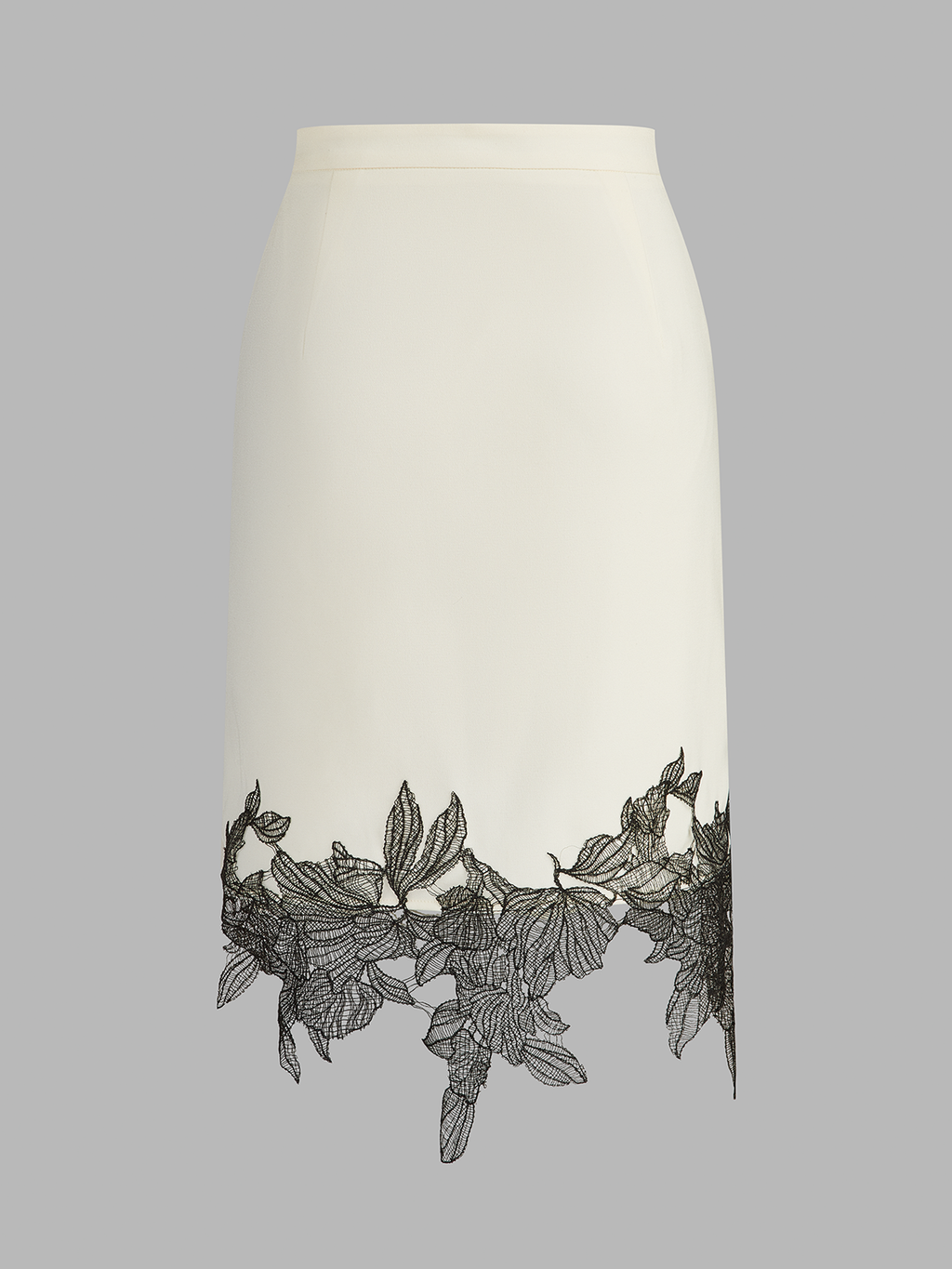 Asimétrico Floral Encaje bajo midi Falda