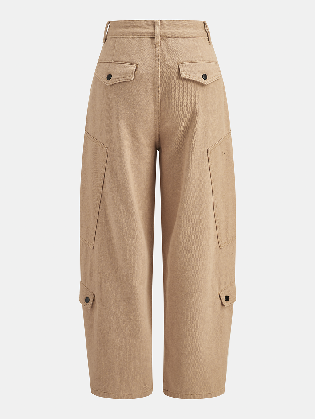 Barrel-Fit Multi-Pocket Cargo Jeans