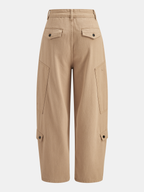 Barrel-Fit Multi-Pocket Cargo Jeans