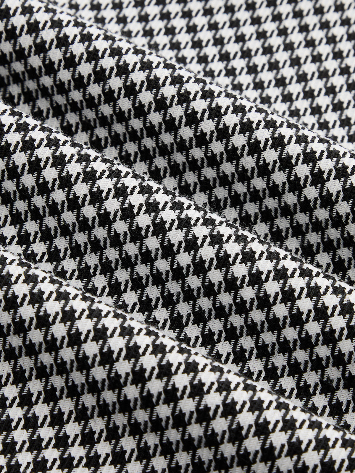 Con Cinturón Houndstooth Faux Dos Piezas Camisa