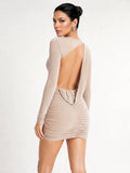 Espalda Cut-Out Body & Fruncido mini Falda Set
