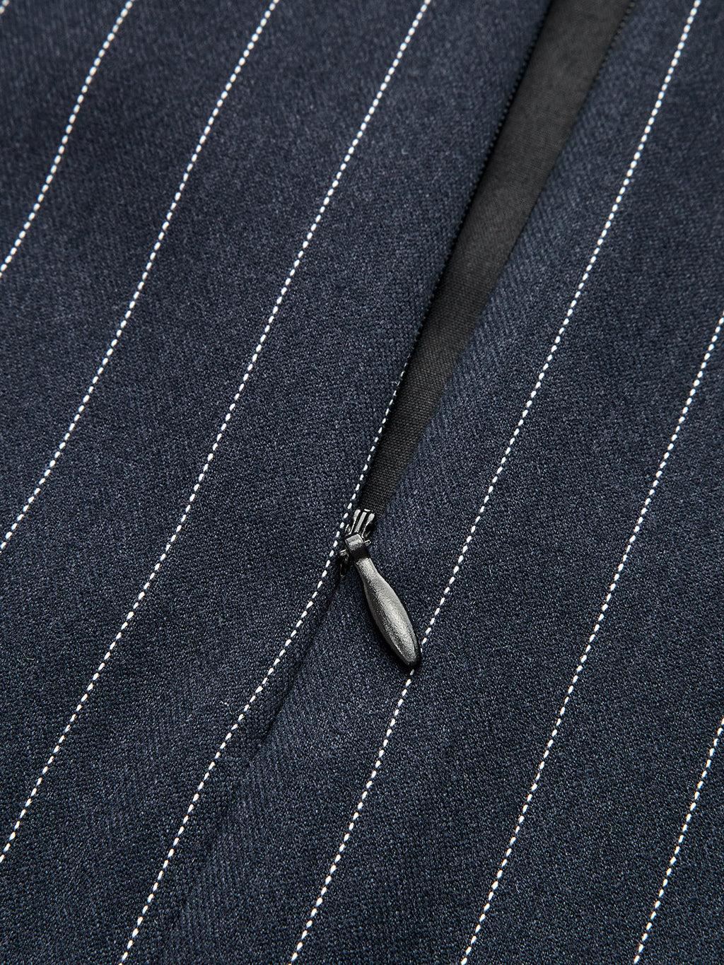 Con Cinturón Pinstripe largo Lápiz Falda