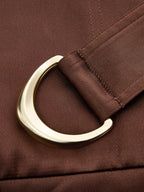 Con Cinturón Satinado Chaqueta