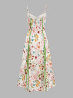 Corsé Seam Tropical estampado Swing Vestido