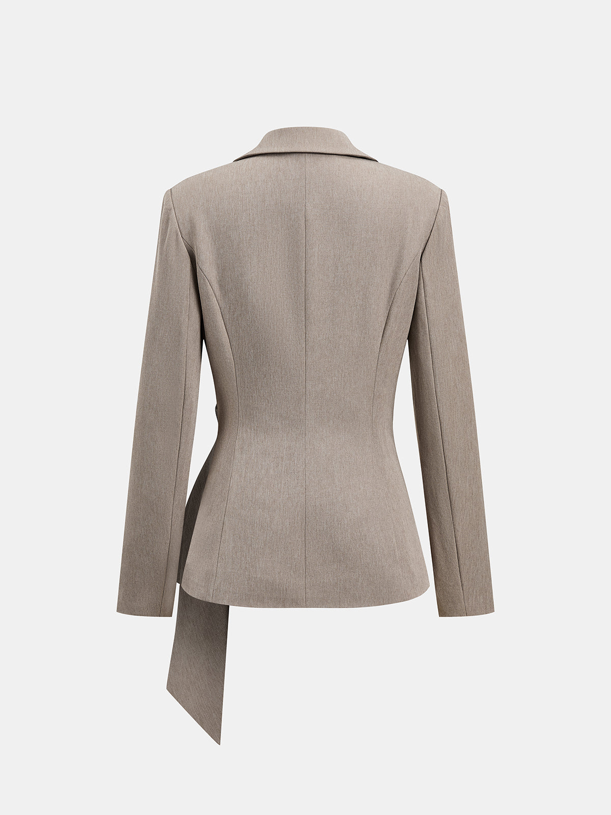 Tie-cintura Lapel Cruzado Blazer