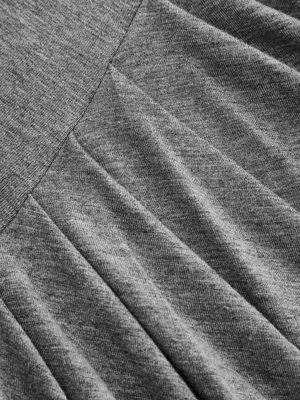 Halter Escote Drapeado Fruncido Asimétrico Manga Larga Top