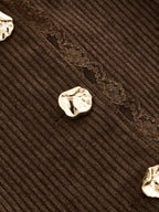 Detalle de Encaje Corduroy Abotonado Chaleco
