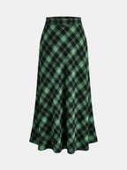 Cuadros lana-Blend Campana midi Falda