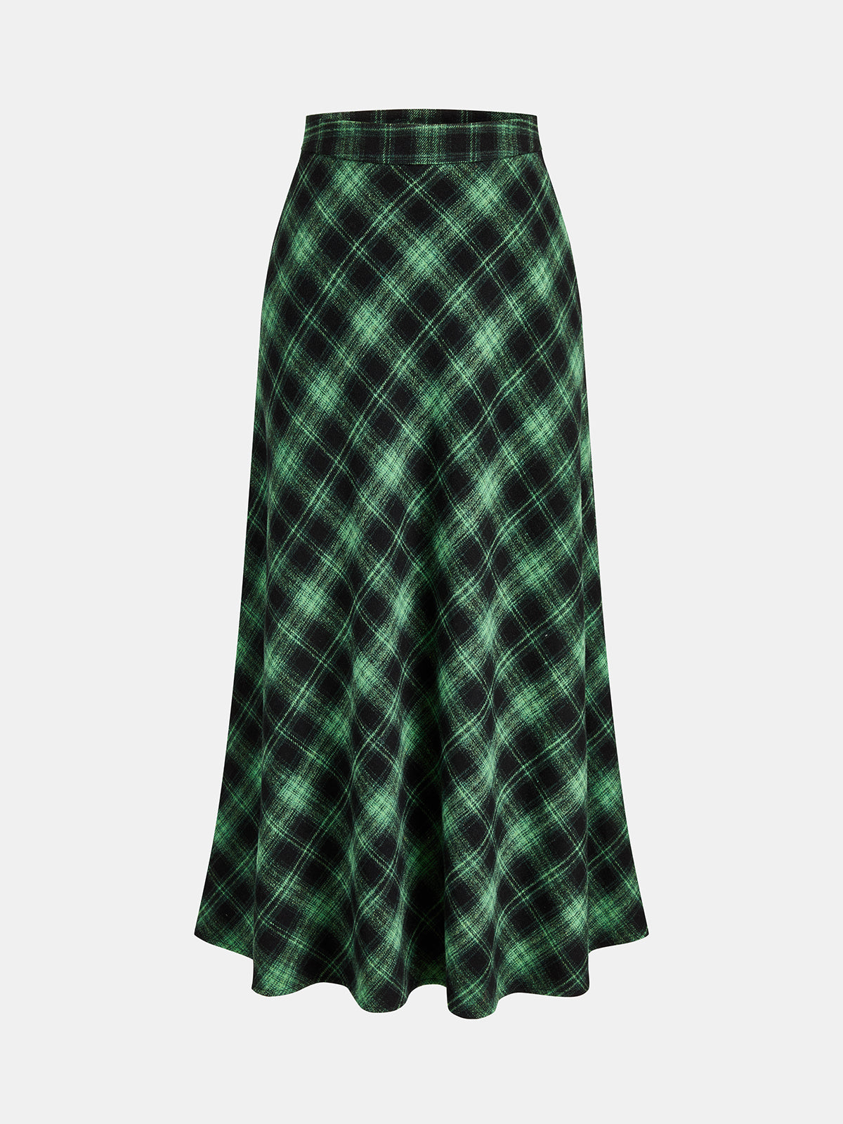 Cuadros lana-Blend Campana midi Falda