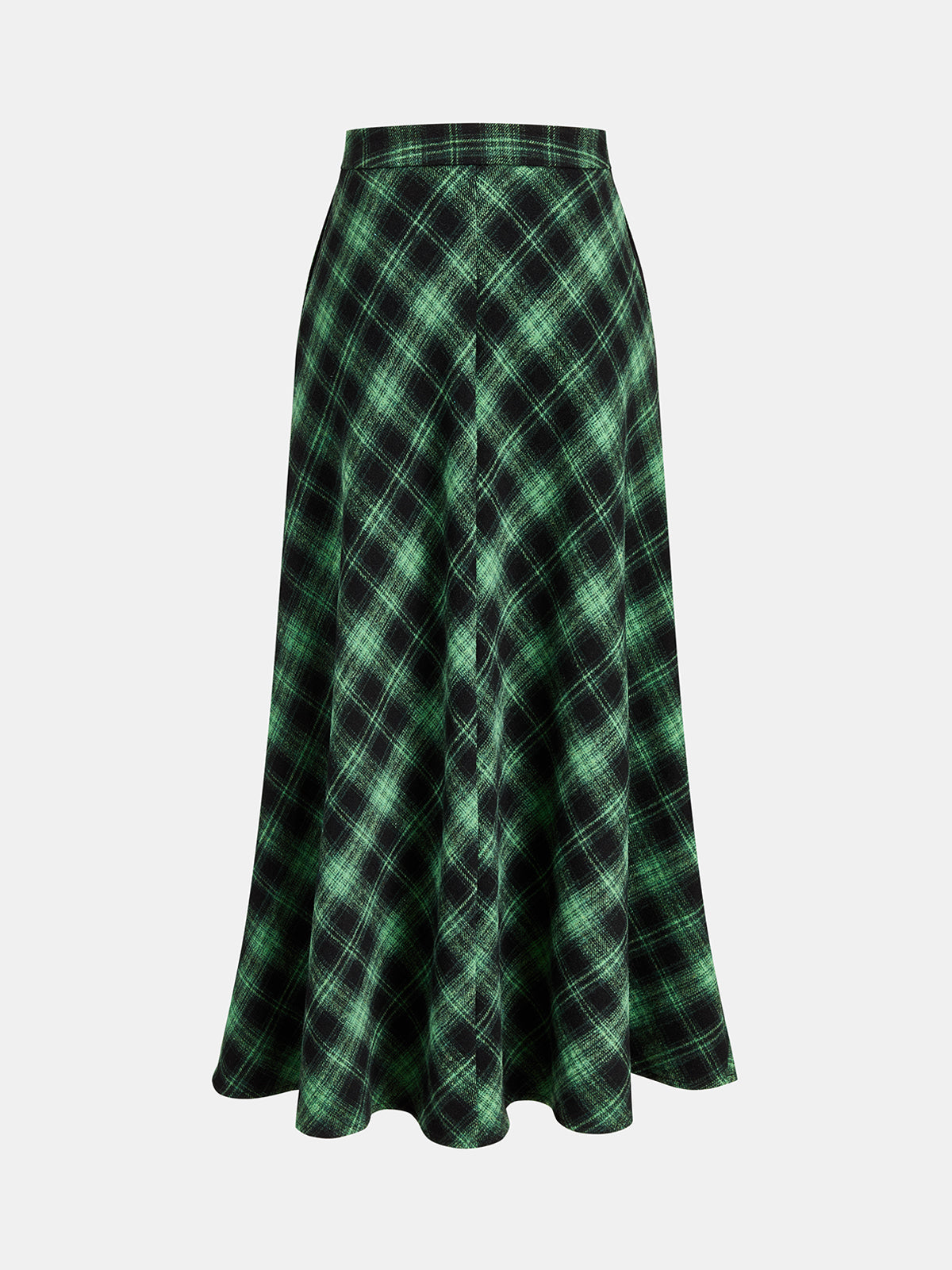 Cuadros lana-Blend Campana midi Falda